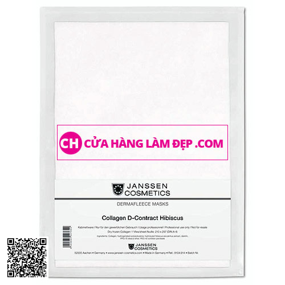 Mặt Nạ Chống Oxy Hóa Và Bảo Vệ Da Janssen Dermafleece Masks Collagen D-Contract Hibiscus