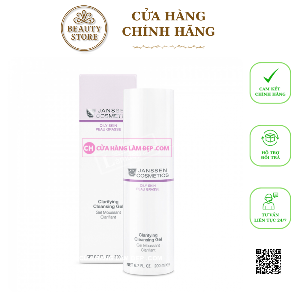 Gel Rửa Mặt Cho Da Dầu Janssen Oily Skin Clarifying Cleansing Gel