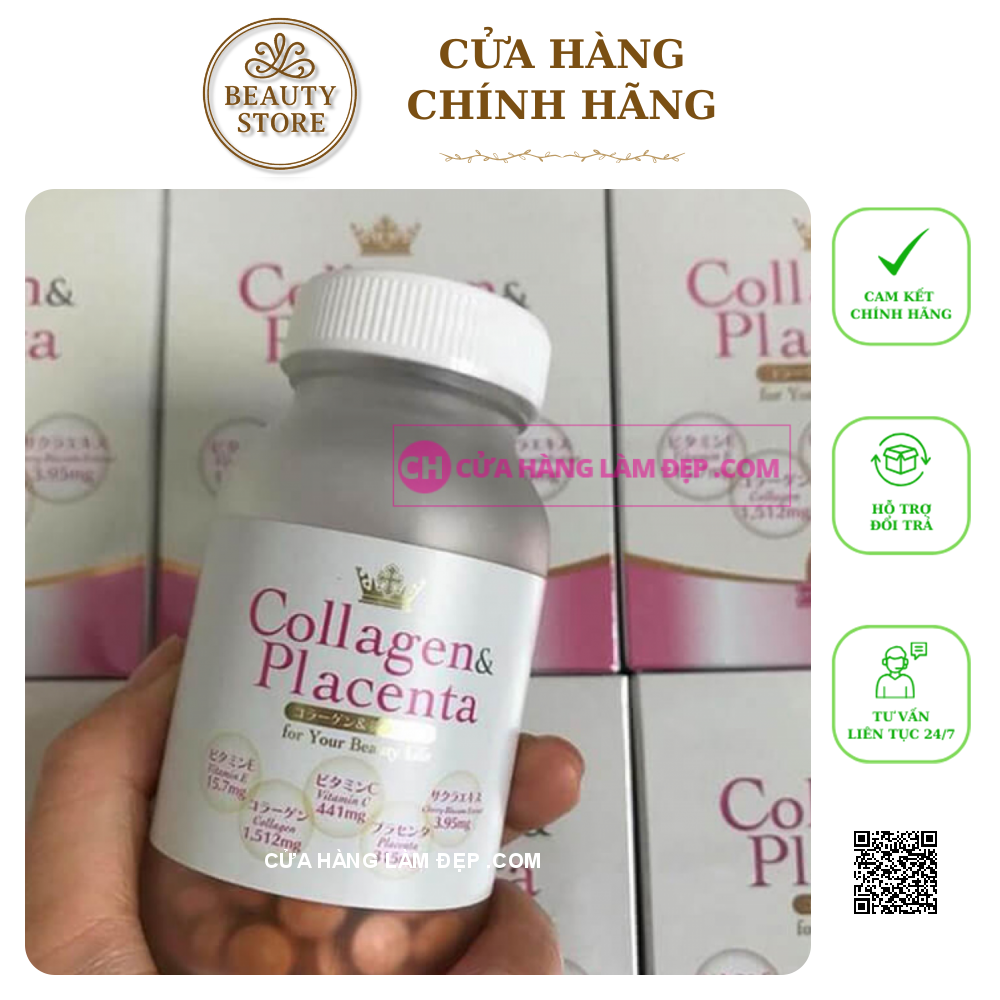 Uống Trắng Da Collagen Placenta Của Nhật 270 Viên