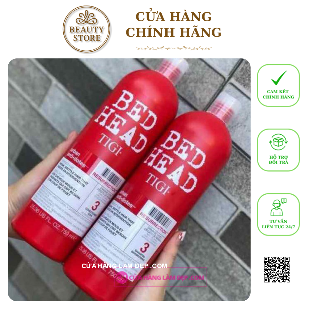 Dầu Gội Xã Tigi 3 Bed Head Urban Antidotes Resurrection 750ml