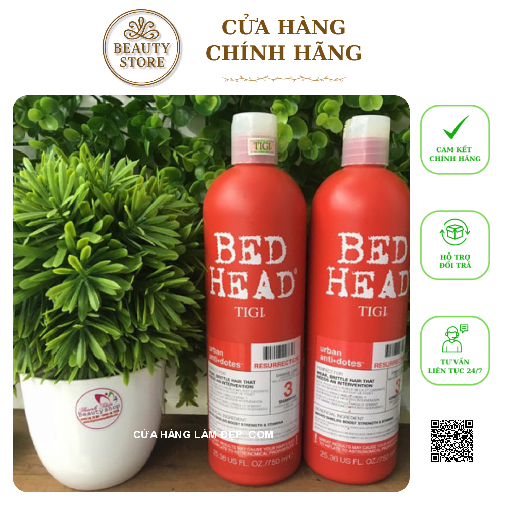 Dầu Gội Xã Tigi 3 Bed Head Urban Antidotes Resurrection 750ml