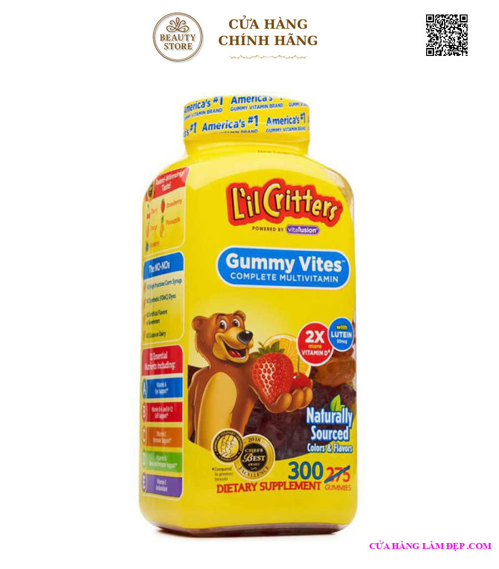 Kẹo Dẻo Lil Critters Gummy Vites - Bổ Sung Vitamin Tổng Hợp Cho Trẻ Biếng Ăn