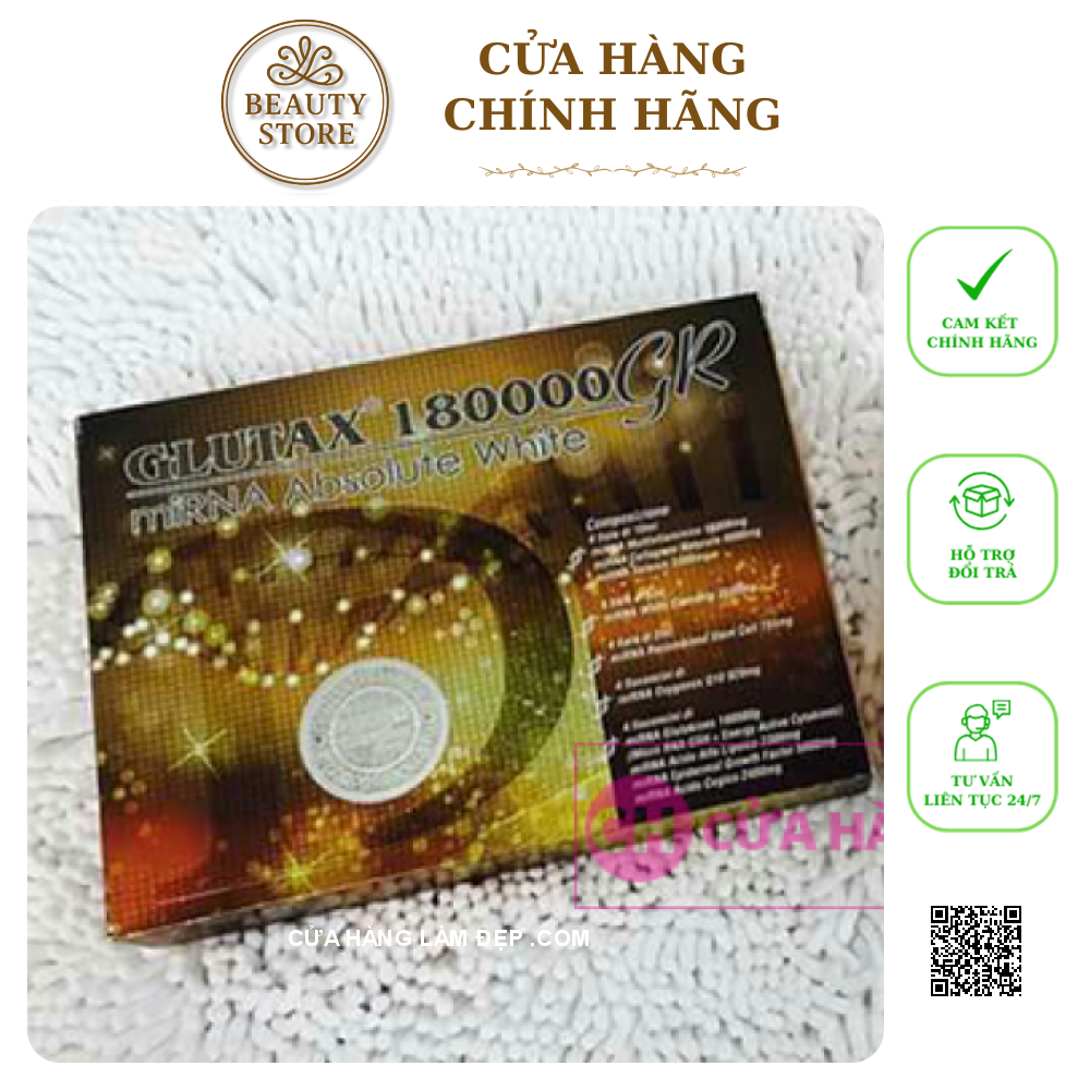 Set Truyền Trắng Da Glutax 180000 GR miRNA Absolute White của Ý (Italy)