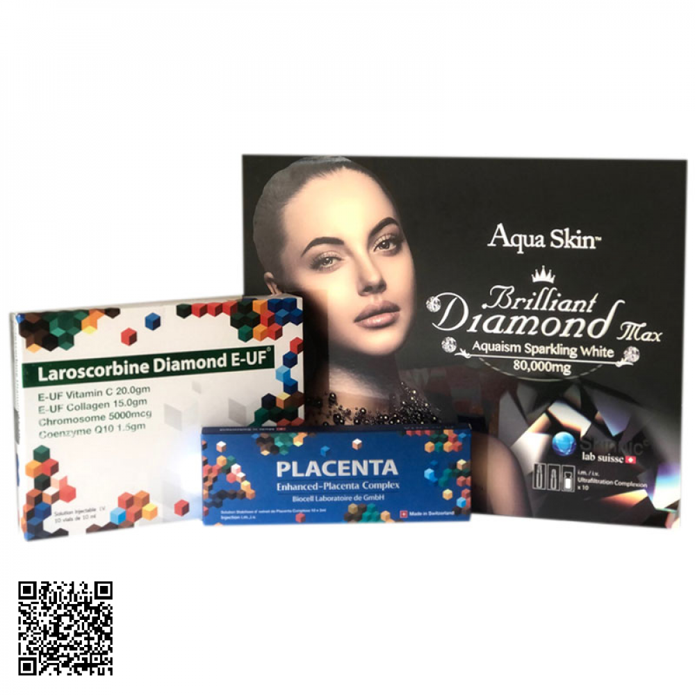 Set truyền trắng da và trẻ hóa toàn thân Aqua Skin Veniscy Thụy Sĩ