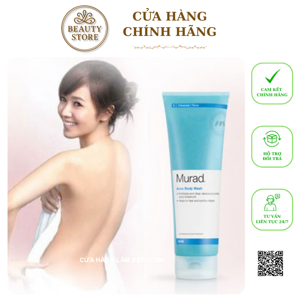 Sữa Tắm Tẩy Tế Bào Chết, Giảm Mụn Toàn Thân Murad Acne Body Wash