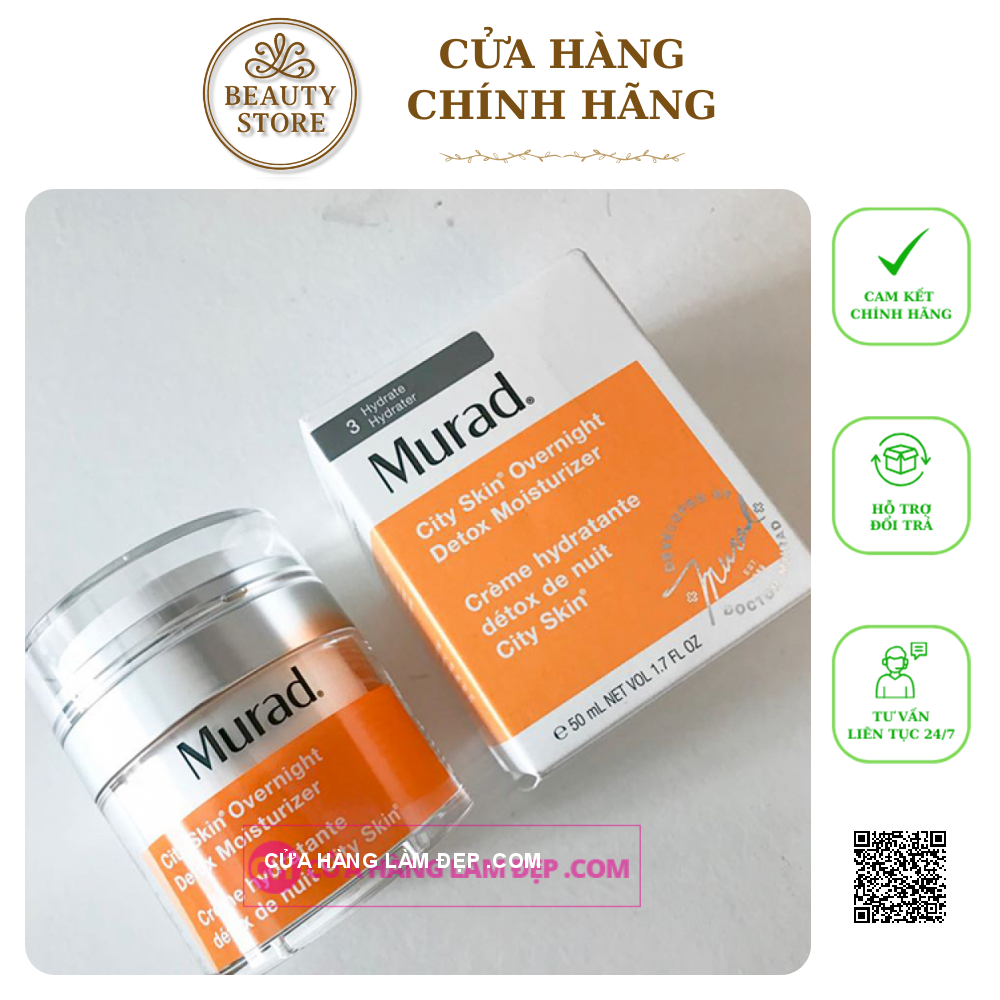 Kem Dưỡng Tái Tạo Và Giải Độc Da Ban Đêm Murad City Skin Overnight Detox Moisturizer