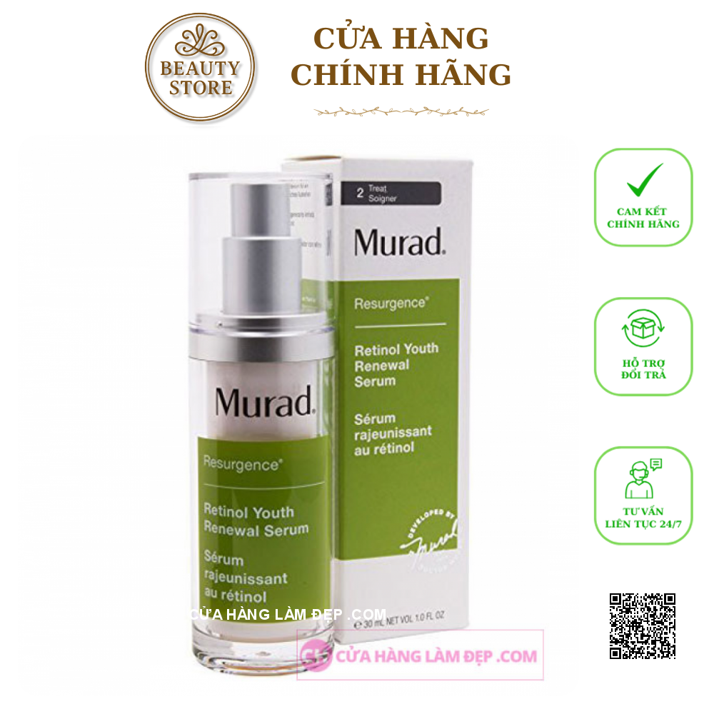 Tinh Chất Tái Tạo Và hỗ trợ trẻ hóa Da Murad Resurgence Retinol Youth Renewal Serum 30ml