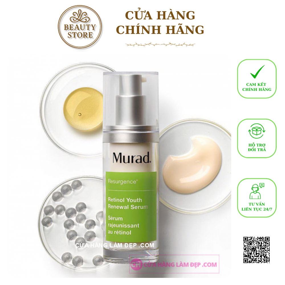 Tinh Chất Tái Tạo Và hỗ trợ trẻ hóa Da Murad Resurgence Retinol Youth Renewal Serum 30ml