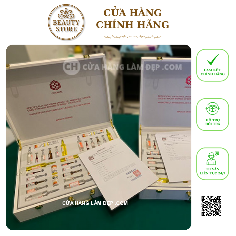 Bộ Truyền Trắng Tuyết Mộc Hoa Oriental Anti Aging Detox Whitening Intravenous