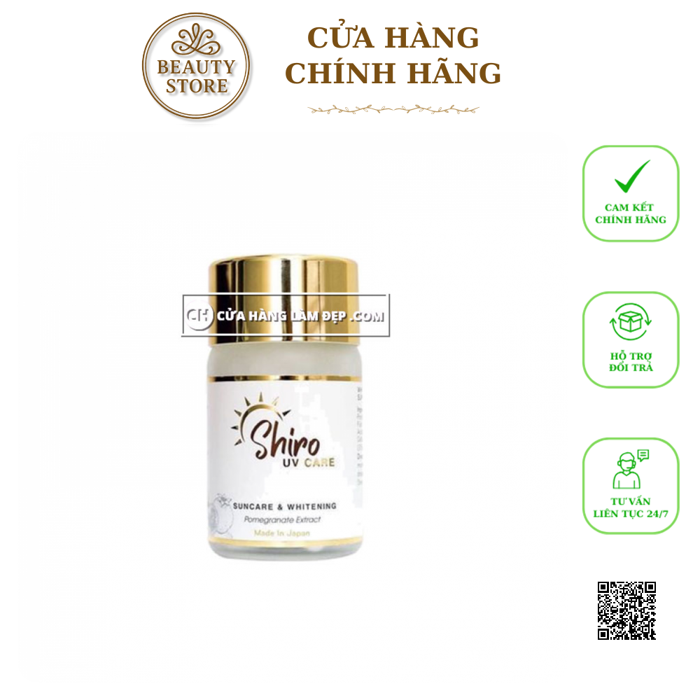 Viên Uống Trắng Da hỗ trợ Hỗ Trợ Chống Nắng Shiro UV Care Suncare Whitening