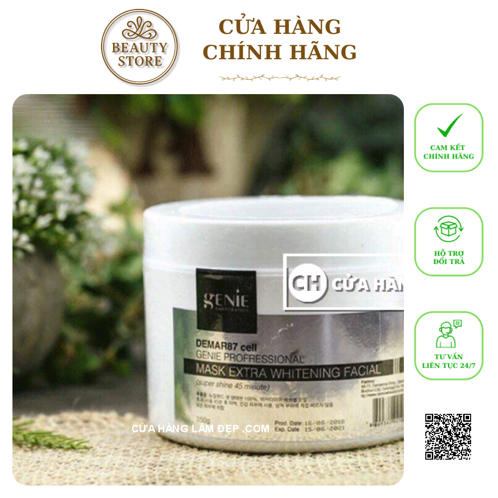 Kem Ủ Kích Trắng Da Mặt Cừu Genie Demar87 Cell Profressional Mask Extra Whitening Facial