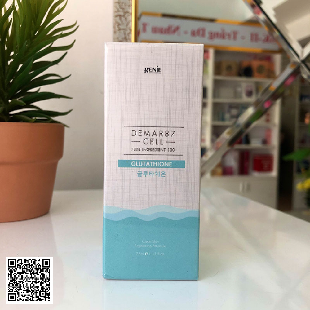 Serum truyền trắng da Genie Demar 87 Cell Ampoule Glutathione Hàn quốc 33ml