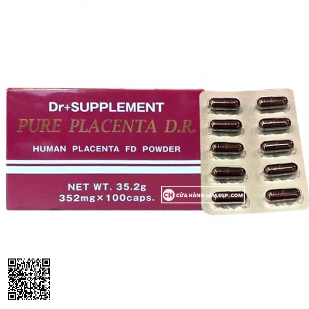 Viên Uống Tế Bào Pure Placenta D.R Dr+Supplement Nhật Bản (100 Viên X 352 Mg)