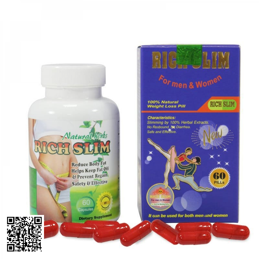 Viên Uống Giảm Cân RICH SLIM USA  Mỹ 60 Viên