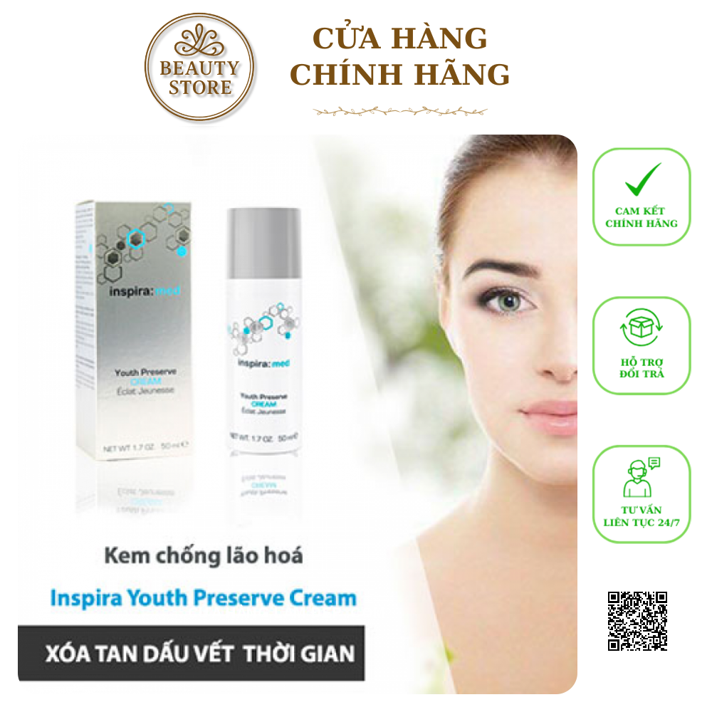 Kem hỗ trợ Hỗ Trợ Chống Nếp Nhăn Và hỗ trợ trẻ hóa Da Inspira Youth Preserve Cream