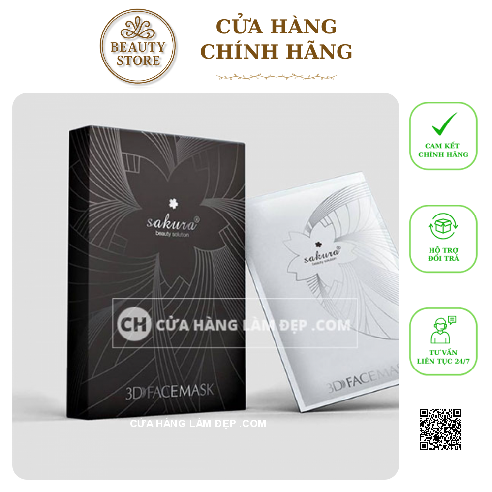 Mặt Nạ Nâng Cơ, Cấp Ẩm Và Làm Sáng Da Sakura 3D Face Mask