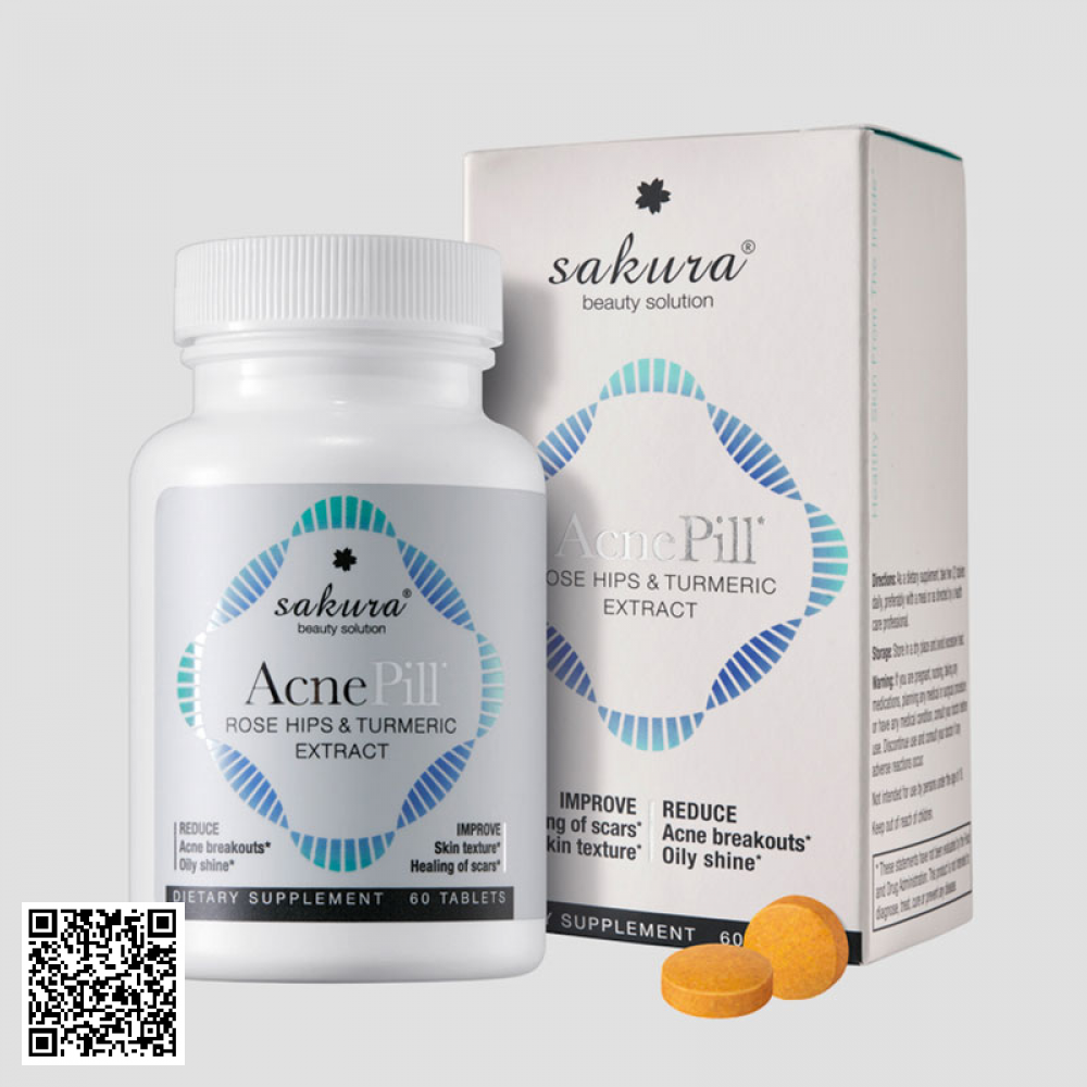 Viên Uống Giảm Mụn, Xóa Tan Sẹo Thâm Sakura Acnepill