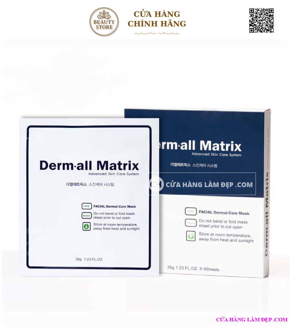 Mặt Nạ Trắng Da Hỗ Trợ Ngừa Lão Hóa Derm-All Matrix Mask Hàn Quốc