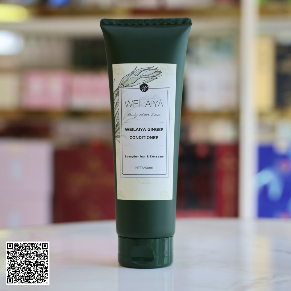 Bộ Dầu Gội Xả Weilaiya Hair Strength Conditioner & Shampoo Chiết Xuất Gừng Dành Cho Tóc Dầu, Bết Dính 400ml x 250ml Từ Hồng Kông