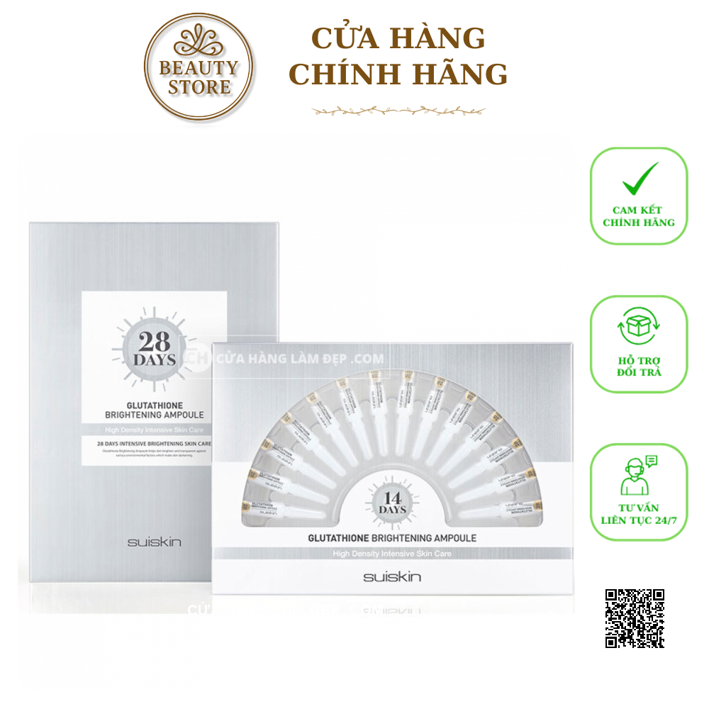 Set Tinh Chất Kích Trắng Da Suiskin Glutathione Brightening Ampoule