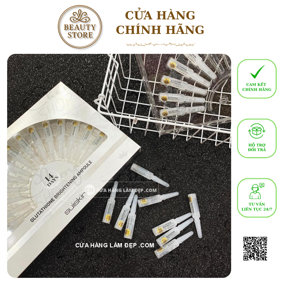Set Tinh Chất Kích Trắng Da Suiskin Glutathione Brightening Ampoule