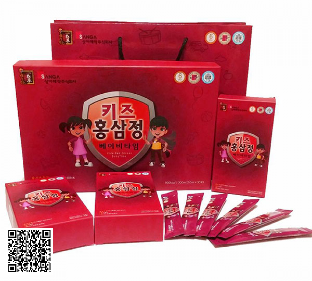 Nước Hồng Sâm Sanga Baby Giúp Trẻ Tăng Sức Đề Kháng Hộp 30 Gói Hàn Quốc 