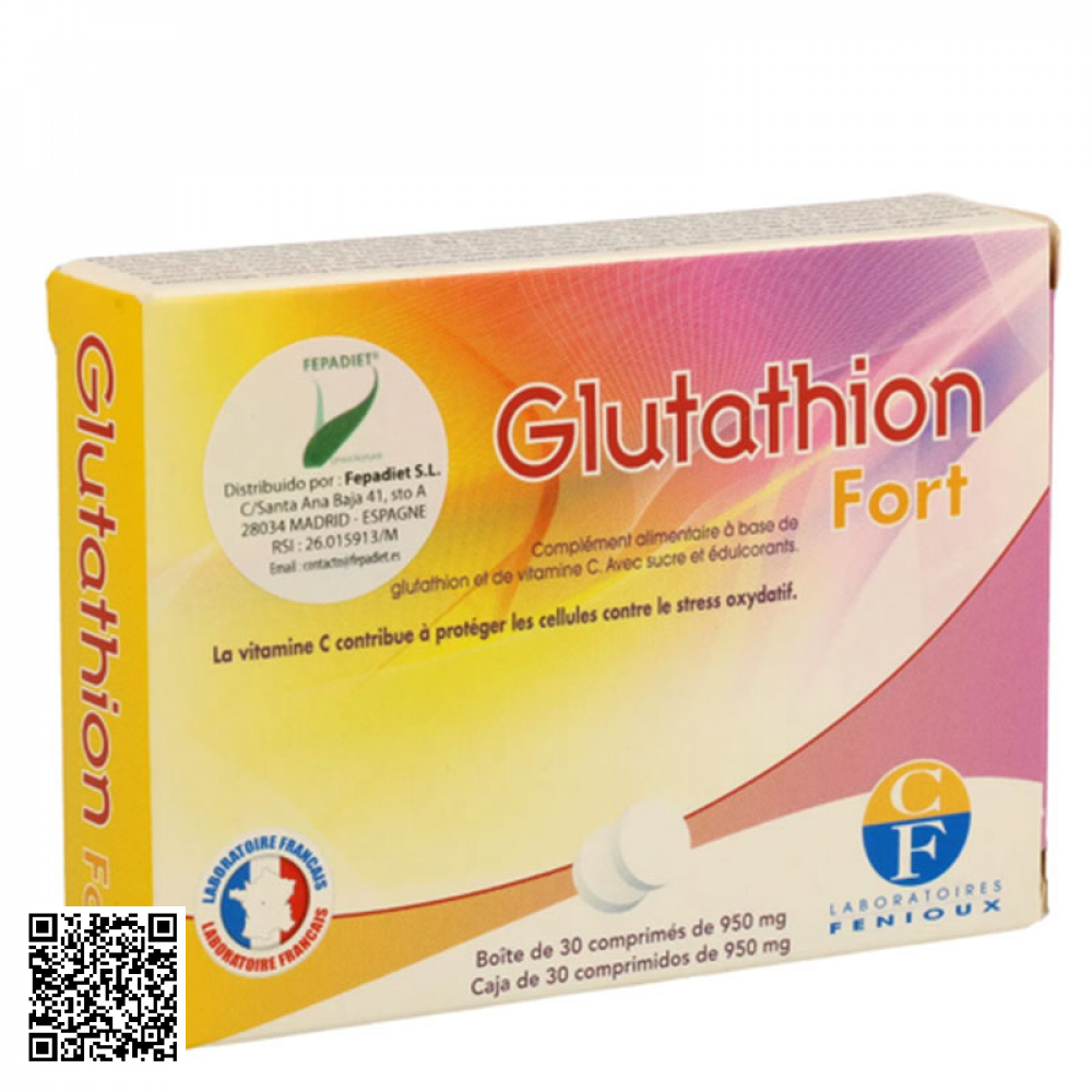 Viên Ngậm Glutathion Fort Trắng Da Của Pháp 30 Viên