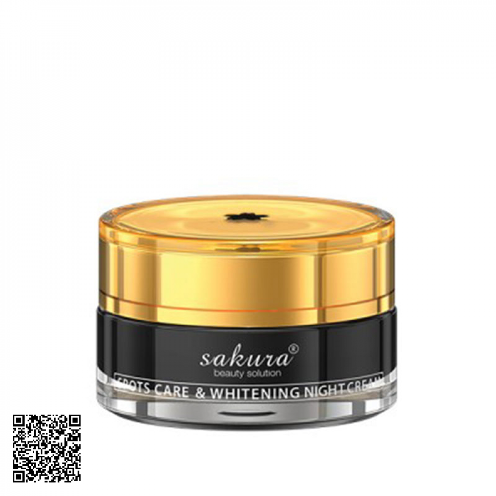 Kem Giảm Nám Cao Cấp Ban Đêm Sakura Spots Care & Whitening Night Cream Nhật Bản 30g
