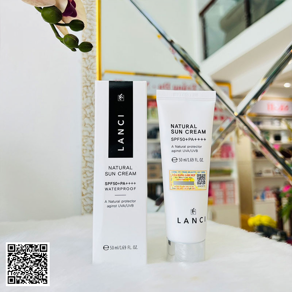 Kem Chống Nắng Natural Sun Cream SPF50+ PA++++ Lanci 30ml Hàn Quốc