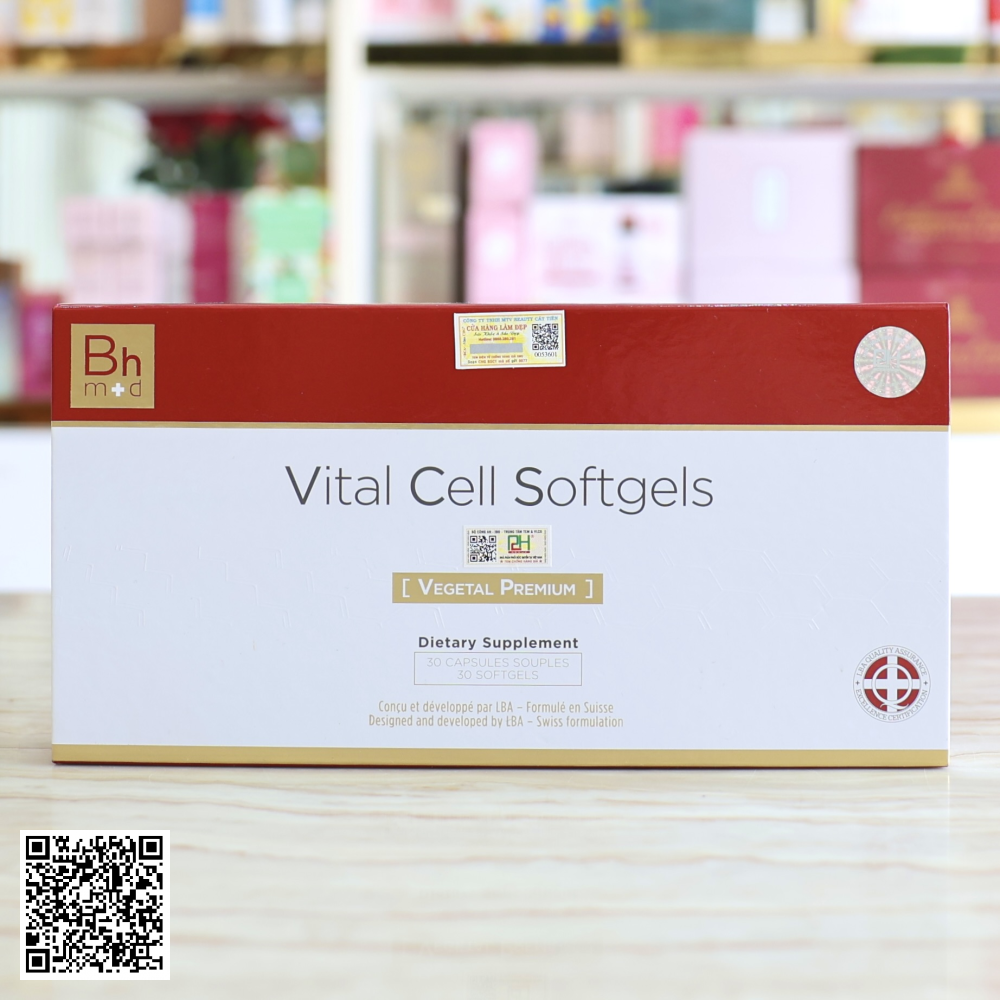 Viên Uống Noãn Thực Vật Vegetal Premium Vital Cell Softgels Bh Med Thụy Sĩ Hôp 30 Viên
