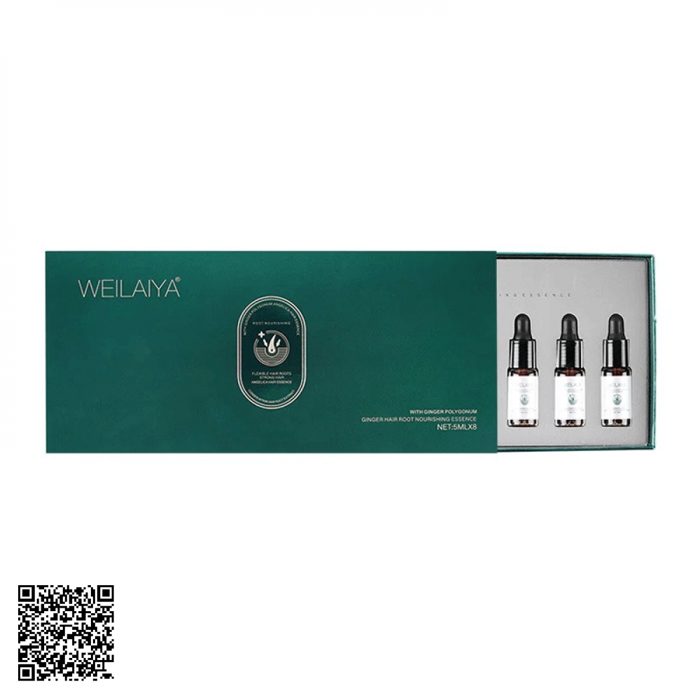 Serum Weilaiya Ginger Hair Root Nourishing Essence Kích Mọc Và Làm Dày Tóc Từ Trung Quốc 5ml x 8 Lọ