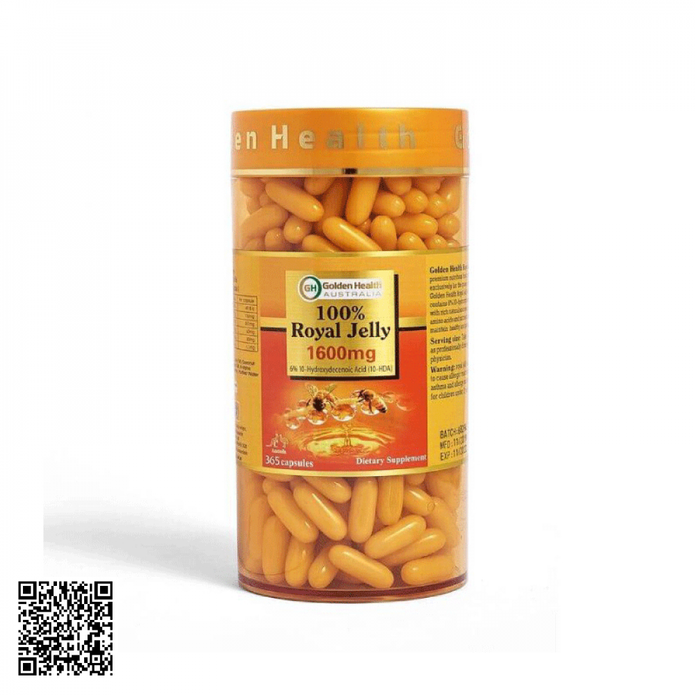 Viên Sữa Ong Chúa 100% Royal Jelly 1600mg Golden Health Của Úc 365caps