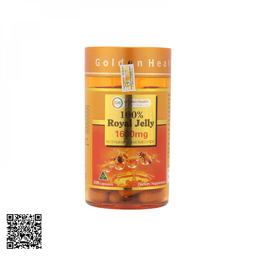 Viên Sữa Ong Chúa 100% Royal Jelly 1600mg Golden Health Của Úc 100caps