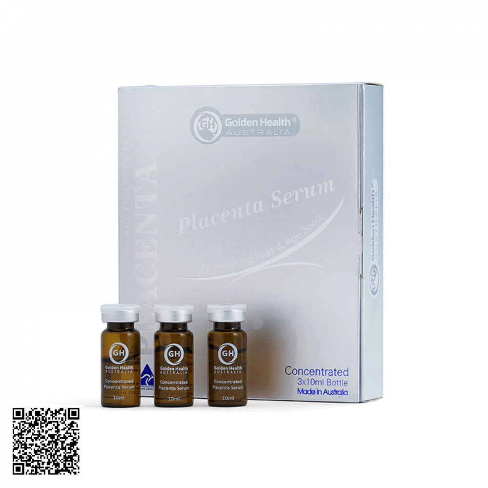 Serum Tinh Chất Nhau Thai Cừu Placenta Serum Golden Health Của Úc Hộp 3 Lọ 10ml