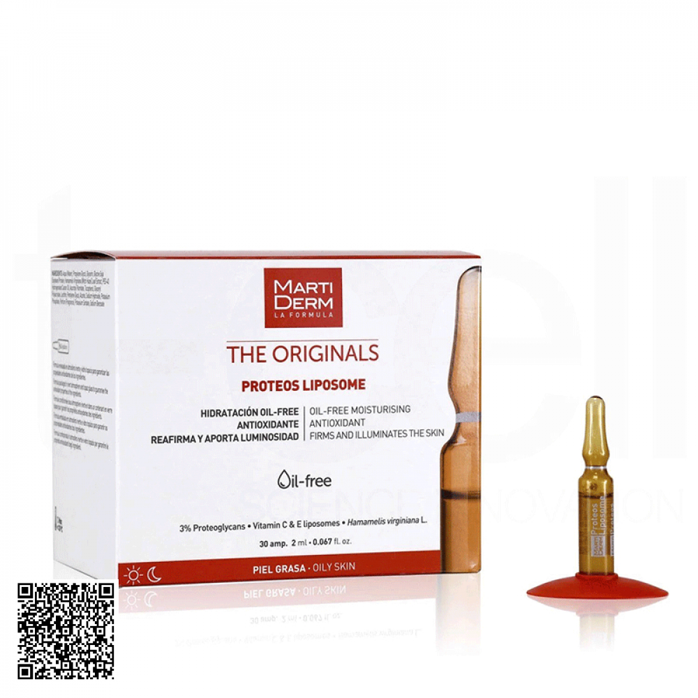 Tinh Chất Ampoule The Originals Proteos Liposome MartiDerm Chống Oxy Hoá, Phục Hồi, Điều Tiết Bã Nhờn Của Tây Ban Nha 30 Ống