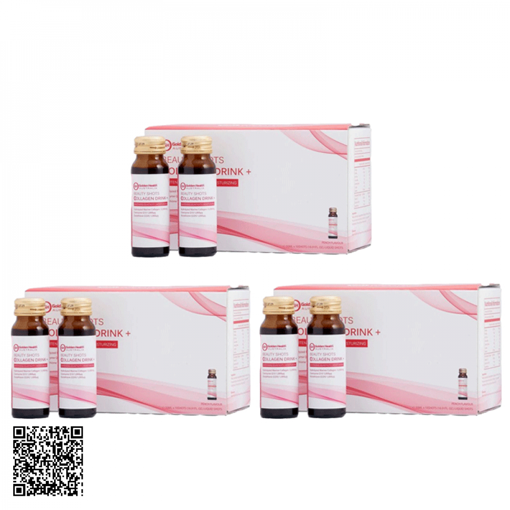 Nước Uống Golden Health Beauty Shots Collagen Drink + Úc Liệu Trình 30 Ngày 50ml