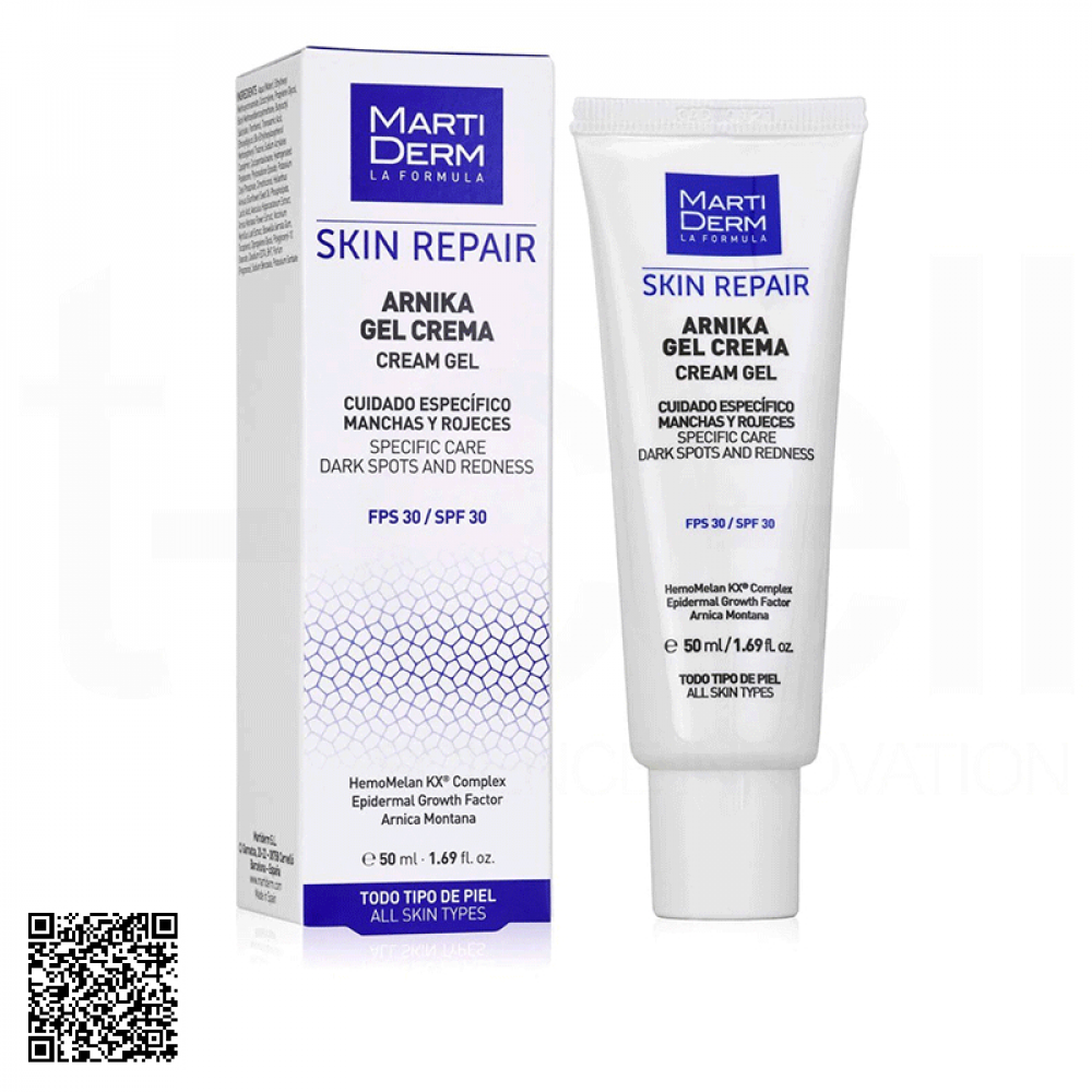 Kem Phục Hồi & Chống Nắng Sau Thẩm Mỹ MartiDerm Skin Repair Arnika Gel Cream FPS 30 Tây Ban Nha 50ml