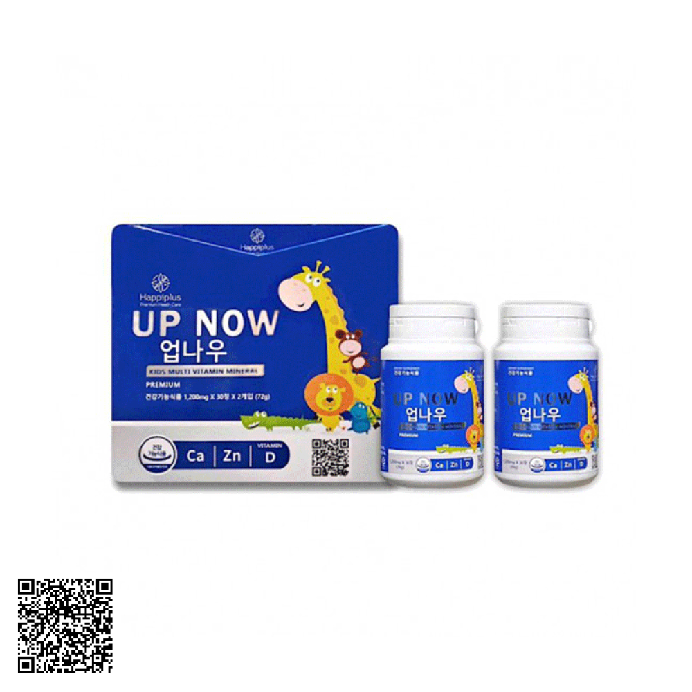 Kẹo Ngậm Hỗ Trợ Tăng Trưởng Chiều Cao Cho Bé Happiplus Up Now Premium 30 Viên x 2 Hũ