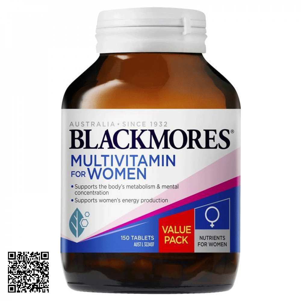 Viên Uống Vitamin Tổng Hợp Blackmores Multivitamin for Women Úc 150 Viên