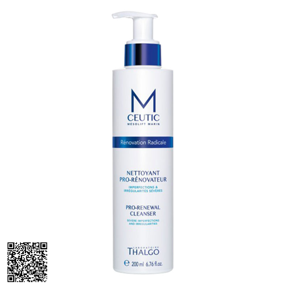 Bọt Rửa Mặt Và Làm Sạch Tế Bào Chết Thalgo Mceutic Pro Renewal Cleanser Pháp 200ml