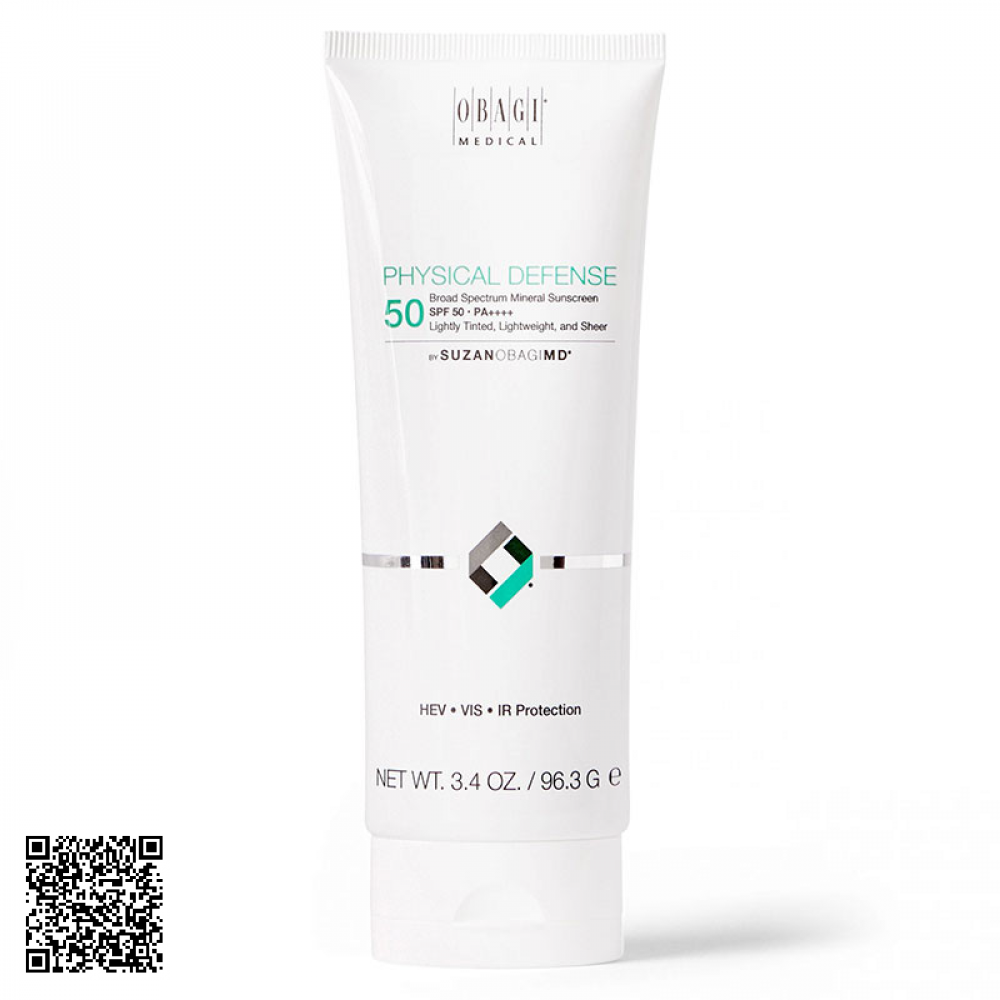 Kem Chống Nắng Có Màu SuzanObagiMD Physical Defense Tinted Broad Spectrum SPF50 Mỹ 96,3g
