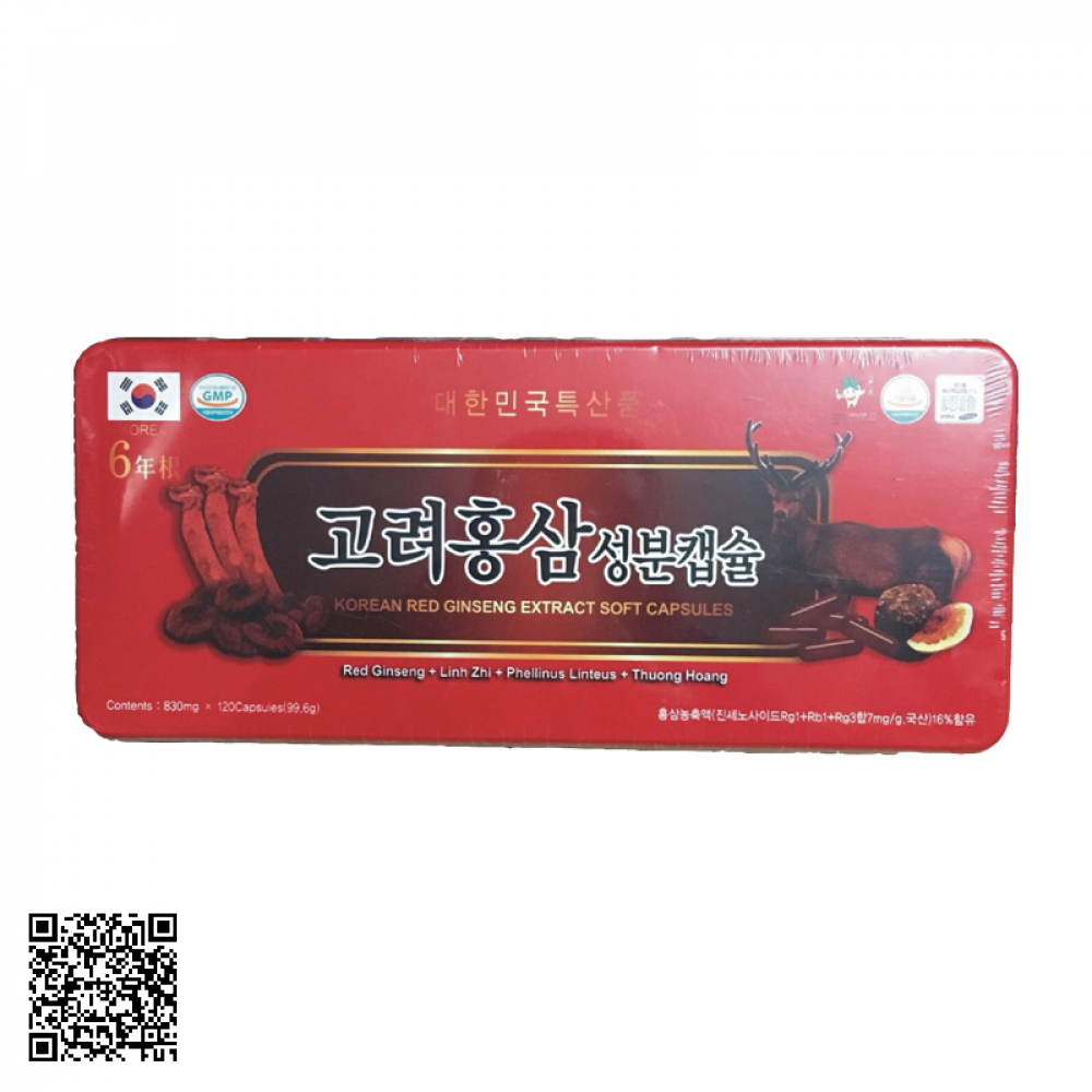 Viên Đạm Sâm Nhung Linh Chi Extract Soft Capsules Của Hàn Quốc 120 Viên