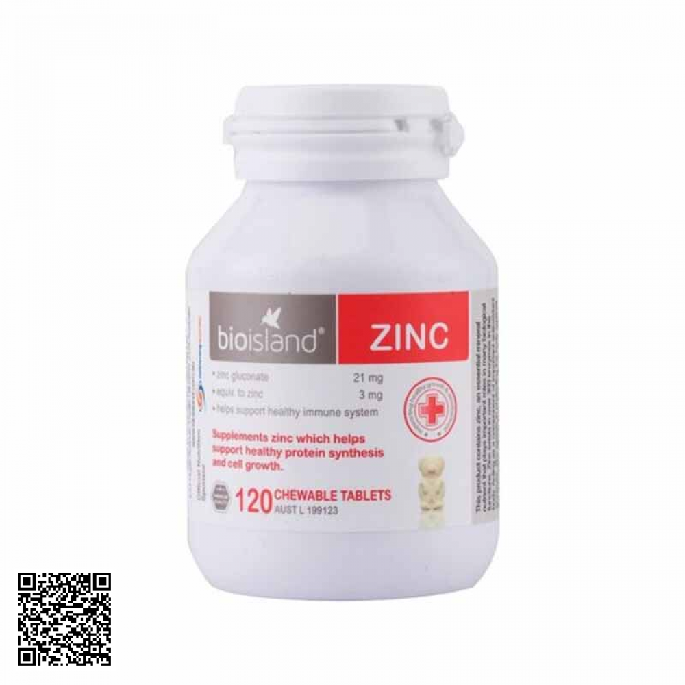 Viên Uống Bổ Sung Kẽm Cho Trẻ Bio Island Zinc Của Úc 120 Viên