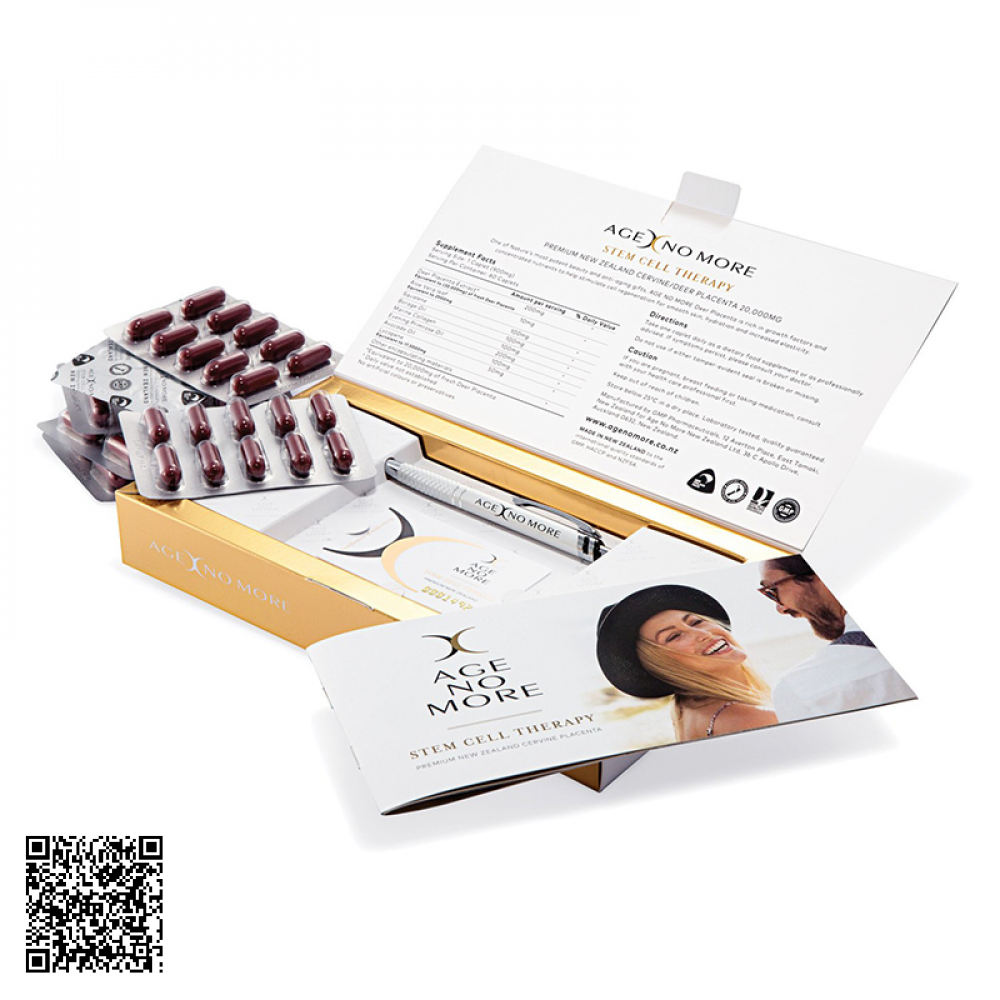 Viên Uống Tế Bào Nhau Thai Hươu Age No More Cervine 20000mg New Zealand 60 Viên