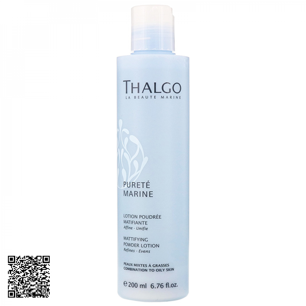 Nước Hoa Hồng Thu Nhỏ Lỗ Chân Lông Thalgo Mattifying Powder Lotion Của Pháp 200ml