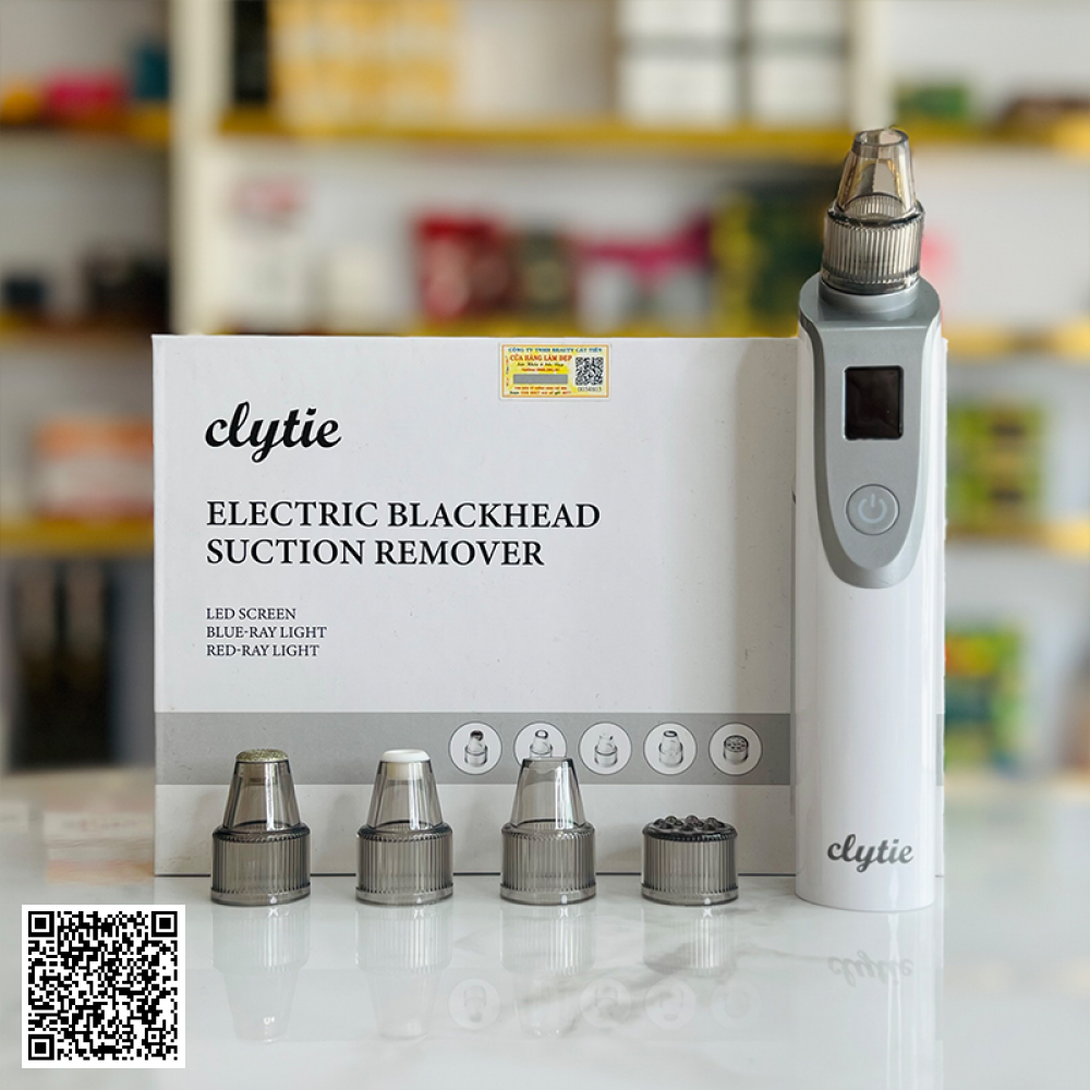 Máy Hút Mụn Và Chiếu Đèn Sinh Học Clytie Electric Blackhead Suction Remover Của Mỹ
