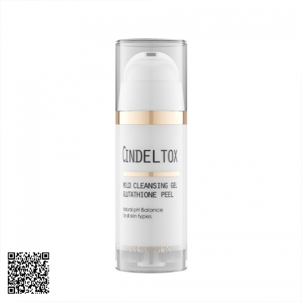 Sữa Rửa Mặt Trắng Da Thải Độc Incugen Cindeltox Mild Cleansing Gel Glutathione Peel Của Hàn Quốc 100ml