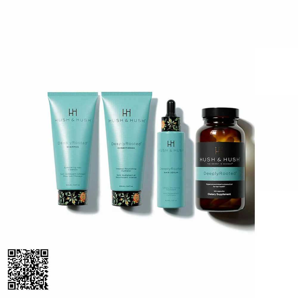 Bộ Chăm Sóc Tóc Toàn Diện Hush & Hush Deeplyrooted Của Mỹ 4 Món
