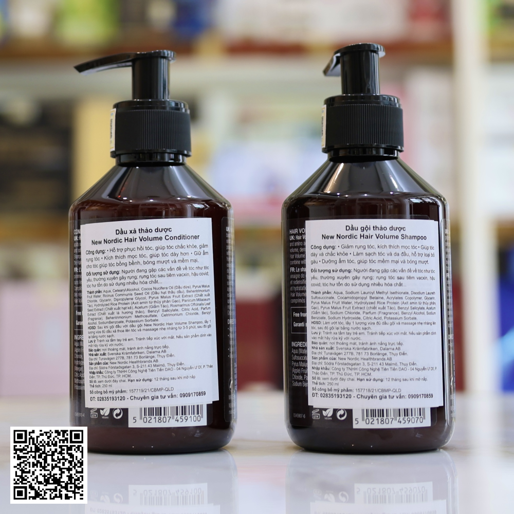 Bộ Gội Xả Hair Volume New Nordic Kích Thích Mọc Tóc Của Thuỵ Điển