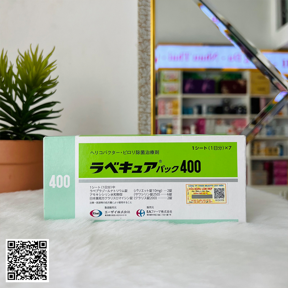 Viên Uống Giảm Vi Khuẩn HP Rabecure 400 Eisai Của Nhật Bản 7 Vỉ